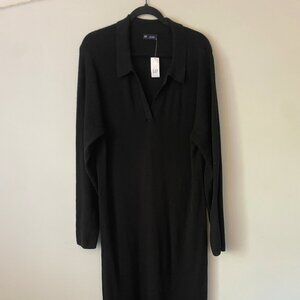 NWT Gap collared black sweater dress, women's XXL